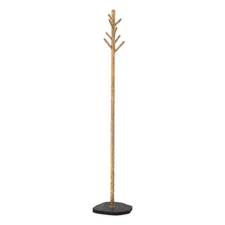 Coatrack Stern vintage brass finish black marble base