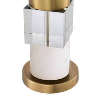 Table Lamp Cullingham white marble incl shade