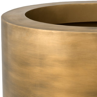 Planter Jasper round XS vintage brass finish ø 60 x H. 35 cm