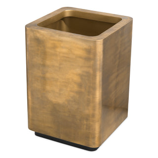 Planter Jasper square high vintage brass finish 70 x 70 x H. 100 cm