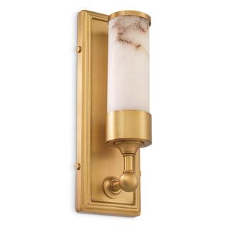 Wall Lamp Valentine antique brass finish alabaster