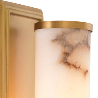 Wall Lamp Valentine antique brass finish alabaster