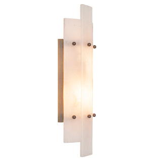 Wall Lamp Ruby antique brass finish alabaster