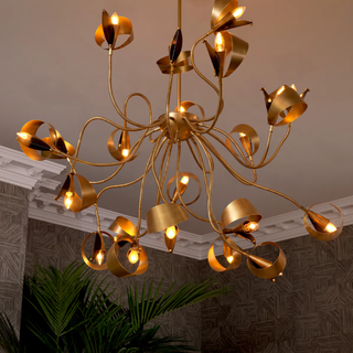 Chandelier Corrientes antique brass finish