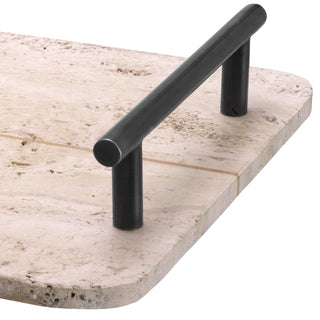 Tray Ugo travertine bronze highlight finish