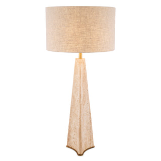 Table Lamp Benson travertine incl shade