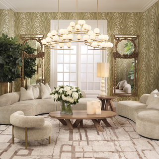 Chandelier Brissac antique brass finish