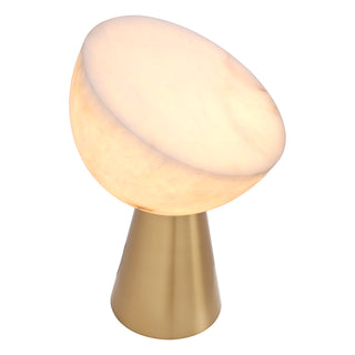 Table lamp Chamonix antique brass finish alabaster