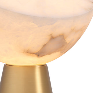 Table lamp Chamonix antique brass finish alabaster