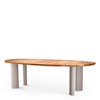 Outdoor Dining Table Free Form natural teak