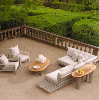 Outdoor Coffee Table Free Form natural teak