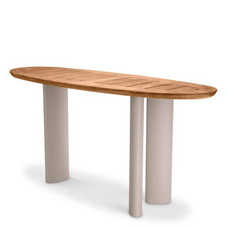 Outdoor Console Table Free Form natural teak