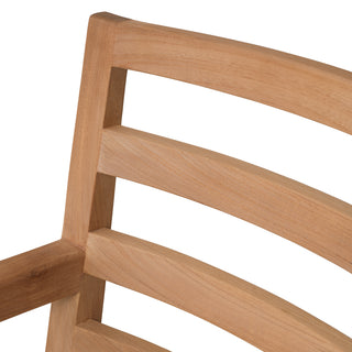 Outdoor Dining Chair Hera natural teak flores off-white