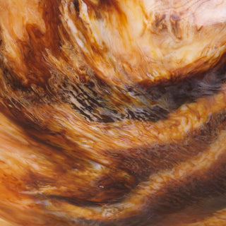 Bowl Mood Round orange swirl