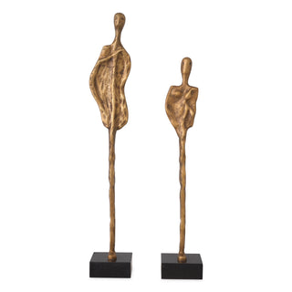 Object Dual vintage brass finish set of 2