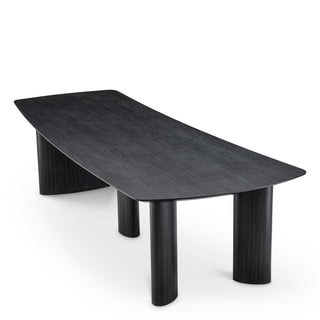 Dining Table Bergman L charcoal grey oak veneer