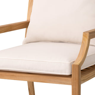 Outdoor Chair Hera natural teak flores off-white