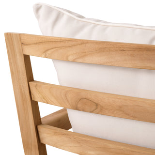 Outdoor Chair Hera natural teak flores off-white