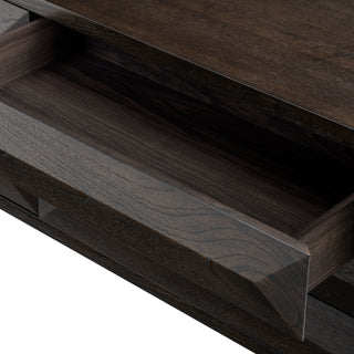 Drawer Dresser Denver mocha oak veneer brushed brass finish