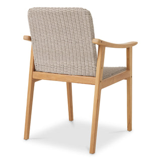 Outdoor Dining Chair Honolulu natural teak faux rattan