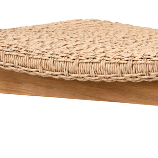 Outdoor Dining Chair Donato natural teak faux rattan