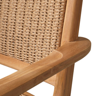 Outdoor Chair Pivetti natural teak faux rattan