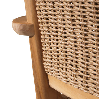 Outdoor Chair Pivetti natural teak faux rattan