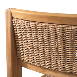 Outdoor Dining Chair Niclas natural teak natural faux rattan