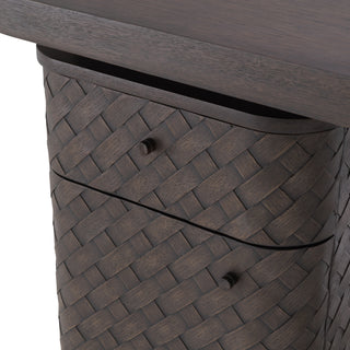 Desk Fiji woven oak veneer