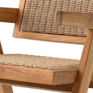Outdoor Dining Chair Kristo natural teak natural faux rattan