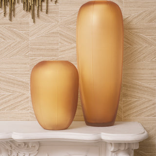 Vase Zenna L amber glass