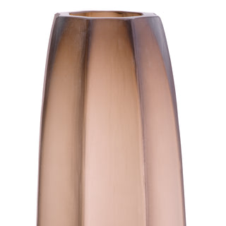 Vase Tiara L brown glass