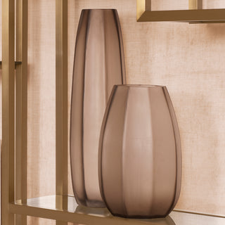 Vase Tiara S brown glass