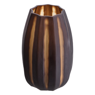 Vase Tiara S dark brown glass