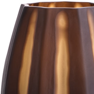 Vase Tiara S dark brown glass