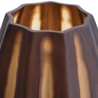 Vase Tiara S dark brown glass