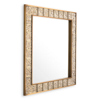 Mirror Mellot square vintage brass finish