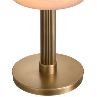 Table Lamp Kayla antique brass finish alabaster