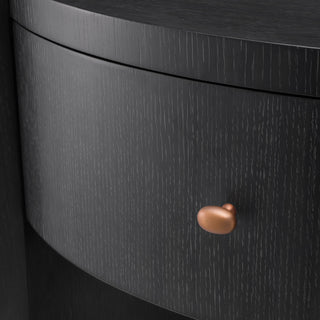 Nightstand Rosemberg charcoal grey oak veneer