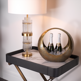 Wine Cooler Leung vintage brass finish