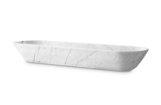 Bowl Hulton white marble