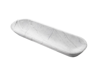Bowl Hulton white marble