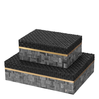 Box Seaside L black grey