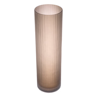 Vase Haight L frosted brown glass
