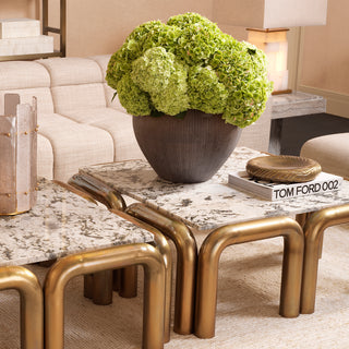 Vase Bayly stone finish glass