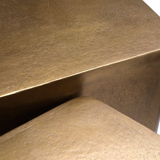 Coffee Table Veenazza vintage brass finish set of 3