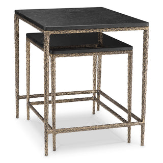 Side Table Ferndale black granite set of 2