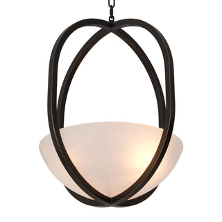 Chandelier Scapa bronze highlight finish alabaster