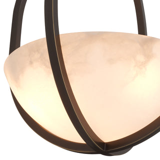 Chandelier Scapa bronze highlight finish alabaster