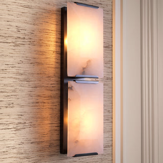 Wall Lamp Ortiz bronze highlight finish alabaster